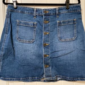 Gap Button Denim Skirt Size 10